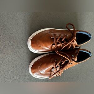 US Sports Brown Faux Leather Sneakers US 1